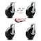 Service Caster 12 Inch Heavy Duty Phenolic Wheel Caster Set with Brakes and Swivel Locks, 4PK SCC-KP92S1230-PHR-SLB-BSL-4 - alternate 3
